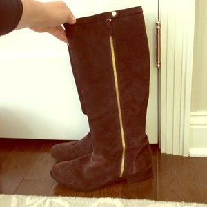 J. Crew Dark Brown Suede Boots 9.5